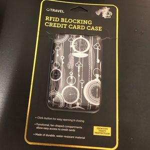 RFID blocking credit card case key print